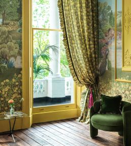 Colour Box Velvet Fabric by Cole & Son Poppy
