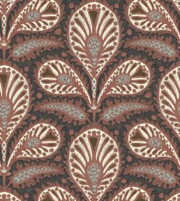 Ikat Clover Wallpaper by Josephine Munsey Red and Ink