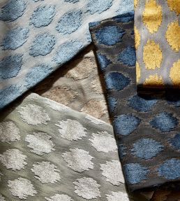 Ikat Spot Fabric by Zoffany Ink