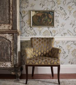 Ikat Spot Fabric by Zoffany Antique/Gold
