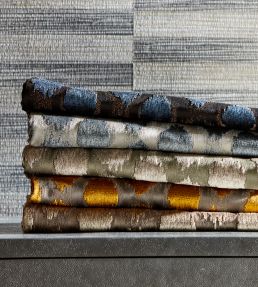 Ikat Spot Fabric by Zoffany Antique/Gold