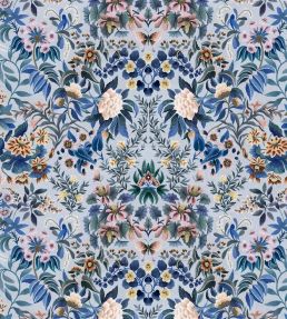 Ikebana Damask Fabric by Designers Guild Slate Blue