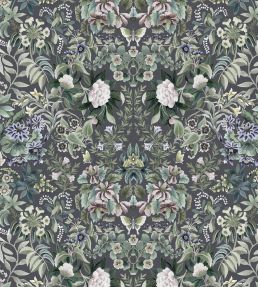 Ikebana Velvet Fabric by Designers Guild Graphite