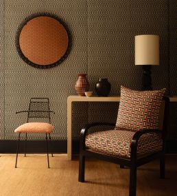 Illusions Fabric by Vanderhurd Sienna/Indigo