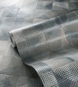 Impatto Wallpaper by Clarke & Clarke Charcoal/Linen