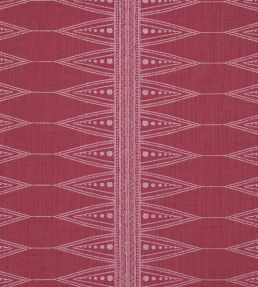 Indian Stripe Fabric by Barneby Gates Snug Red