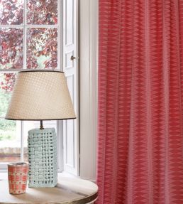 Indian Stripe Fabric by Barneby Gates Snug Red