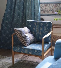 Indigo Floral Fabric by Designers Guild Indigo