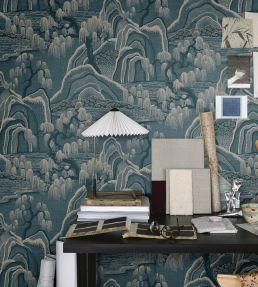 Indigo Garden Wallpaper by Borastapeter Blue