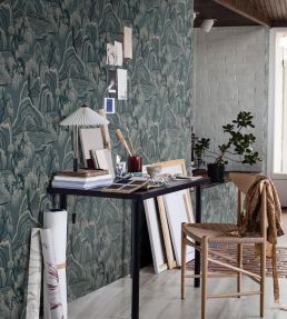 Indigo Garden Wallpaper by Borastapeter Blue