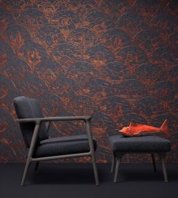 Indigo Macaque Wallpaper by Moooi Ivory