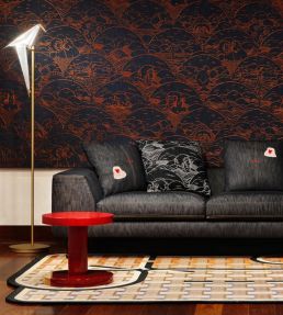 Indigo Macaque Wallpaper by Moooi Ivory