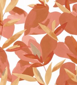 Influence Wallpaper by Caselio Terracotta / Jaune / Dore