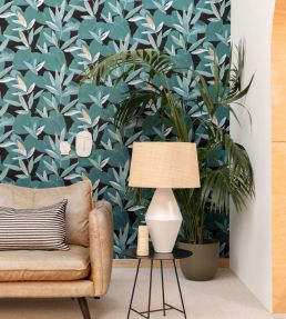 Influence Wallpaper by Caselio Terracotta / Jaune / Dore