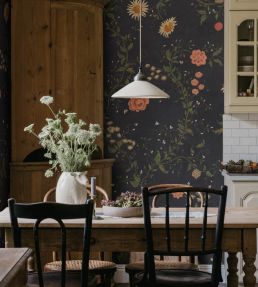 Inger Mural by Sandberg Midnight Blue