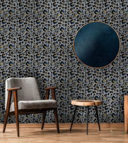 Inky Leopard Wallpaper by Avalana Indigo