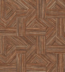 Intarsio Wallpaper by Arte Burnt Sienna