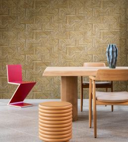 Intarsio Wallpaper by Arte Burnt Sienna