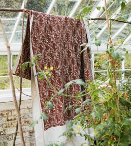Inuit Fabric by Volga Linen Rust