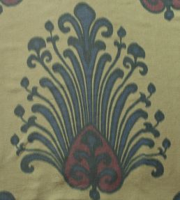 Irina Damask Fabric by Titley and Marr Prussian & Bordeaux