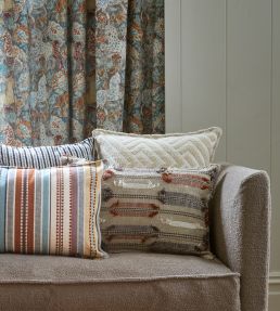 Isadora Fabric by Jim Thompson No.9 Blue & Red