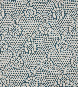 Ivan Fabric by Volga Linen Prussian Blue