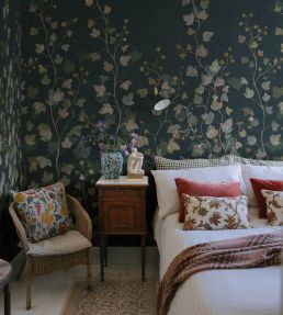 Ivy Mural by Sandberg Midnight Blue