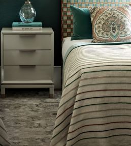 Maddox Stripe Fabric by James Hare Natural