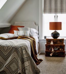 Fuji Fabric by James Hare Natural / Slate
