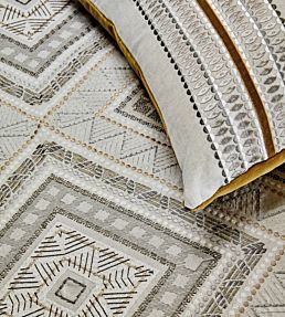 Fuji Fabric by James Hare Natural / Slate