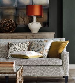 Tamarind Fabric by James Hare Natural / Dusky Rose