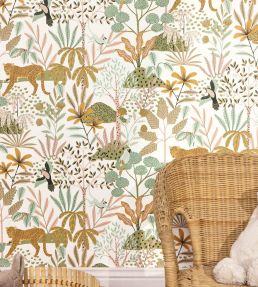 Jane Wallpaper by Caselio Blanc vert