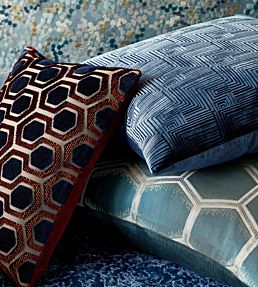 Vertex Fabric by Jane Churchill Blue