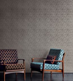 Zelma Wallpaper by Jane Churchill Silver