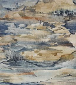 Solace Wallpaper by Jane Churchill Blue/Copper