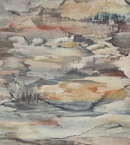 Solace Wallpaper by Jane Churchill Bronze/Teal
