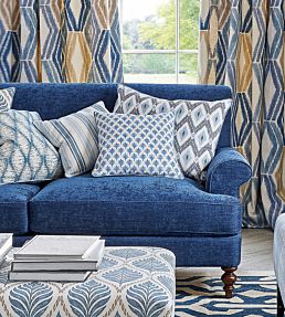 Calla Fabric by Jane Churchill Blue