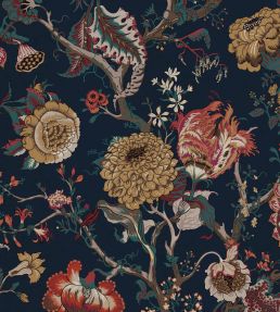 Jannah Velvet Fabric by Warner House Midnight