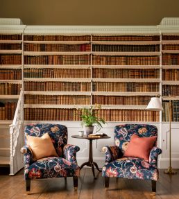 Jannah Velvet Fabric by Warner House Midnight