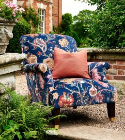 Jannah Velvet Fabric by Warner House Midnight