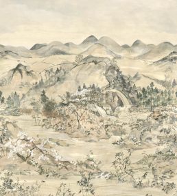 Japanese Chinoiserie Mural by Cole & Son Antique