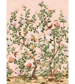 Jardin Bloom Mural by Thibaut Pink