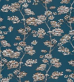 Jardin De Kyoto Wallpaper by Caselio Bleu Nuit