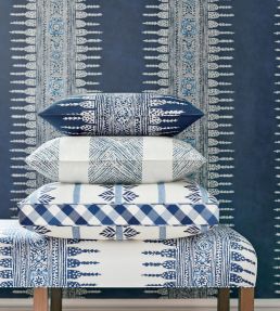Javanese Stripe Wallpaper by Anna French Wedgewood Blue