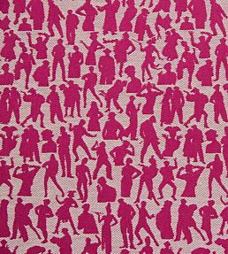 Silhouettes Fabric by Jean Paul Gaultier Fuchsia