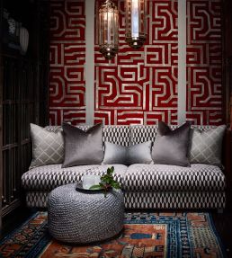 Marquise Fabric by Jim Thompson Pewter