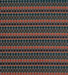 Kaleido Fabric by Jane Churchill Midnight/Orange