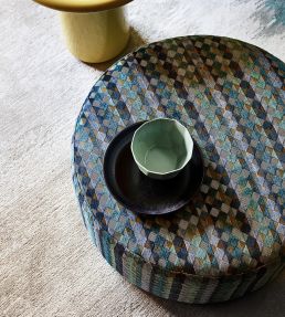 Kaleido Fabric by Jane Churchill Coral/Teal
