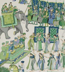 Kalinda Wallpaper by Manuel Canovas Bleu de Prusse