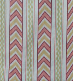 Kamil Stripe Fabric by Titley and Marr Carmine & Yellow